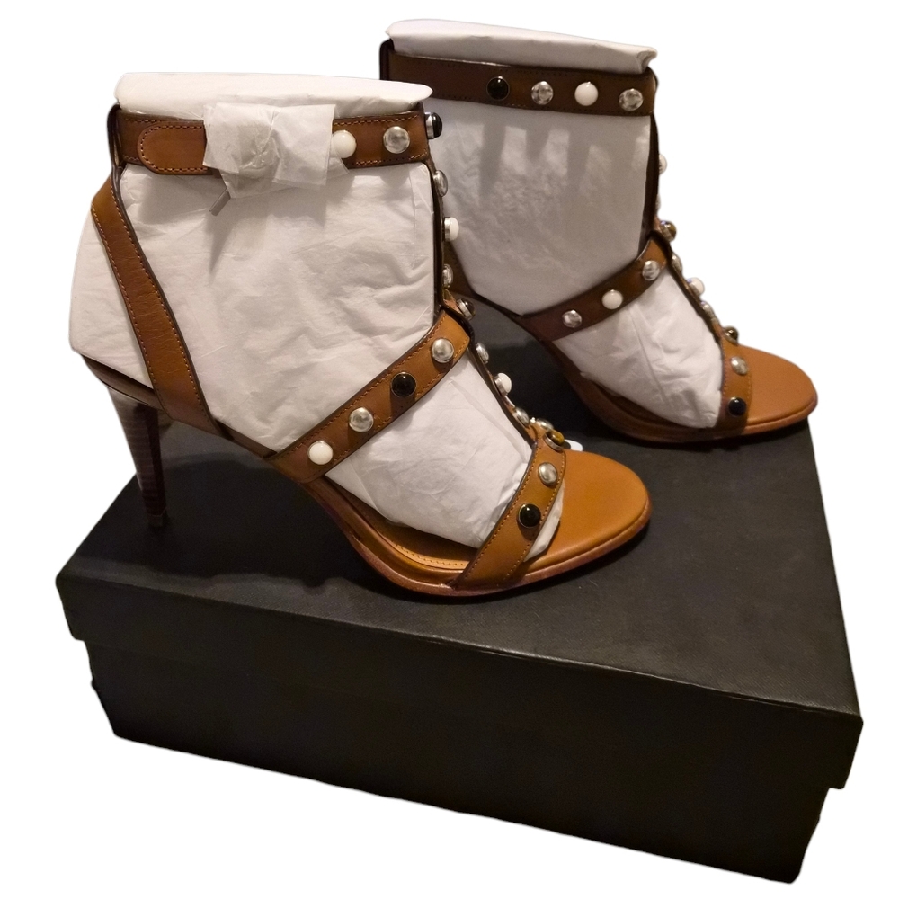 Coach Waverly Studded Leather Heels Women’s 10B - New In Box - Picture 4 of 6